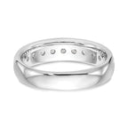 14K White Gold 9-Stone 3/4 carat Round Diamond Complete Channel Band