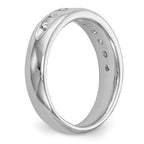 14K White Gold 9-Stone 3/4 carat Round Diamond Complete Channel Band