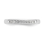 14K White Gold 9-Stone 1 carat Round Diamond Complete Channel Band