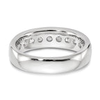 14K White Gold 9-Stone 1 carat Round Diamond Complete Channel Band