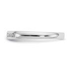 14K White Gold 9-Stone 1/8 carat Round Diamond Complete Channel Band