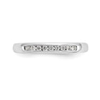 14K White Gold 9-Stone 1/8 carat Round Diamond Complete Channel Band