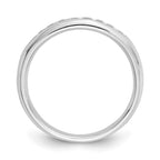 14K White Gold 9-Stone 1/4 carat Round Diamond Complete Channel Band