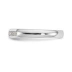 14K White Gold 9-Stone 1/4 carat Round Diamond Complete Channel Band