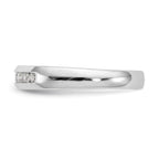 14K White Gold 9-Stone 1/3 carat Round Diamond Complete Channel Band