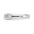 14K White Gold 9-Stone 1/2 carat Round Diamond Complete Channel Band