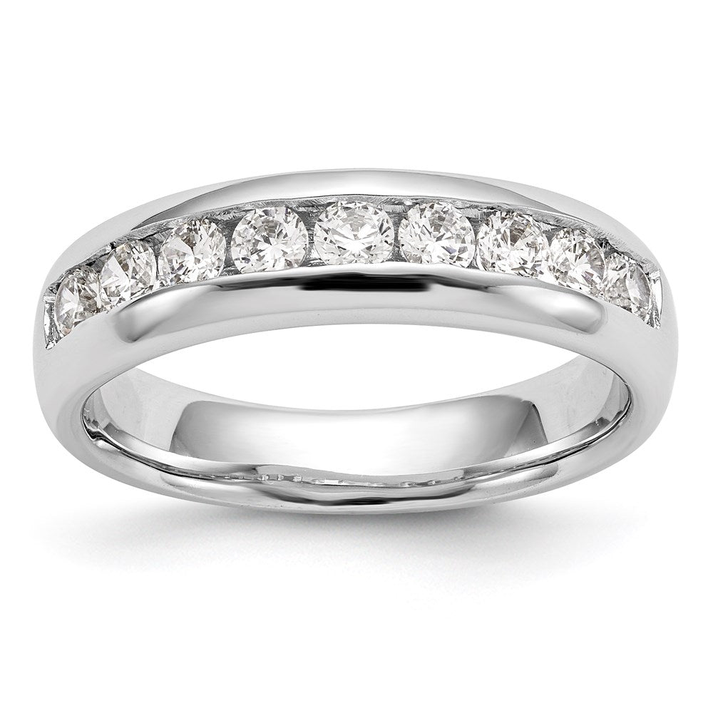 14K Yellow Gold 9-Stone Diamond Channel Band