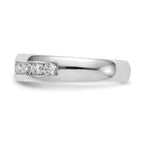14K White Gold 9-Stone 1 carat Round Diamond Complete Channel Band