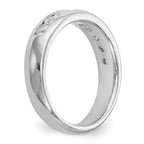 14K White Gold 9-Stone 1 carat Round Diamond Complete Channel Band