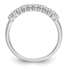 14K White Gold 11-Stone Shared Prong 1/3 carat Complete Round Diamond Band