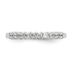 14K White Gold 11-Stone Shared Prong 1/3 carat Complete Round Diamond Band
