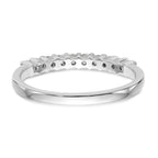 14K White Gold 11-Stone Shared Prong 1/3 carat Complete Round Diamond Band