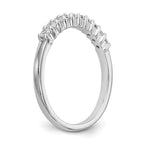 14K White Gold 11-Stone Shared Prong 1/3 carat Complete Round Diamond Band
