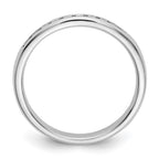 14K White Gold 10-Stone 1/5 carat Round Diamond Complete Channel Band
