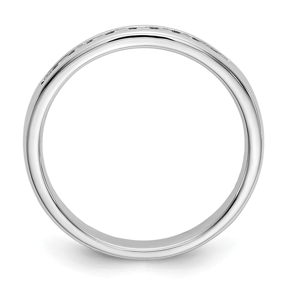 14K White Gold 10-Stone 1/5 carat Round Diamond Complete Channel Band