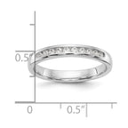 14K White Gold 10-Stone 1/5 carat Round Diamond Complete Channel Band