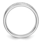 14K White Gold 10-Stone 1/3 carat Round Diamond Complete Channel Band