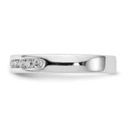 14K White Gold 10-Stone 1/3 carat Round Diamond Complete Channel Band