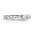 14K White Gold 10-Stone 1/3 carat Round Diamond Complete Channel Band