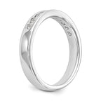 14K White Gold 10-Stone 1/3 carat Round Diamond Complete Channel Band