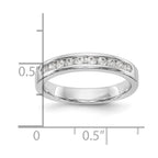 14K White Gold 10-Stone 1/3 carat Round Diamond Complete Channel Band
