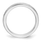 14K White Gold 10-Stone 1/5 carat Round Diamond Complete Channel Band