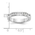 14K White Gold 10-Stone 1/5 carat Round Diamond Complete Channel Band