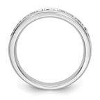 14K White Gold 10-Stone 1/2 carat Round Diamond Complete Channel Band