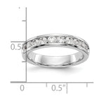 14K White Gold 10-Stone 3/4 carat Round Diamond Complete Channel Band
