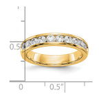 14Ky Gold 10-Stone Diamond Channel Band