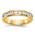 14Ky Gold 10-Stone Diamond Channel Band