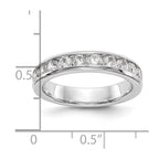 14K White Gold 10-Stone 7/8 carat Round Diamond Complete Channel Band