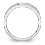 14K White Gold 11-Stone 1/3 carat Complete Round Diamond Channel Band