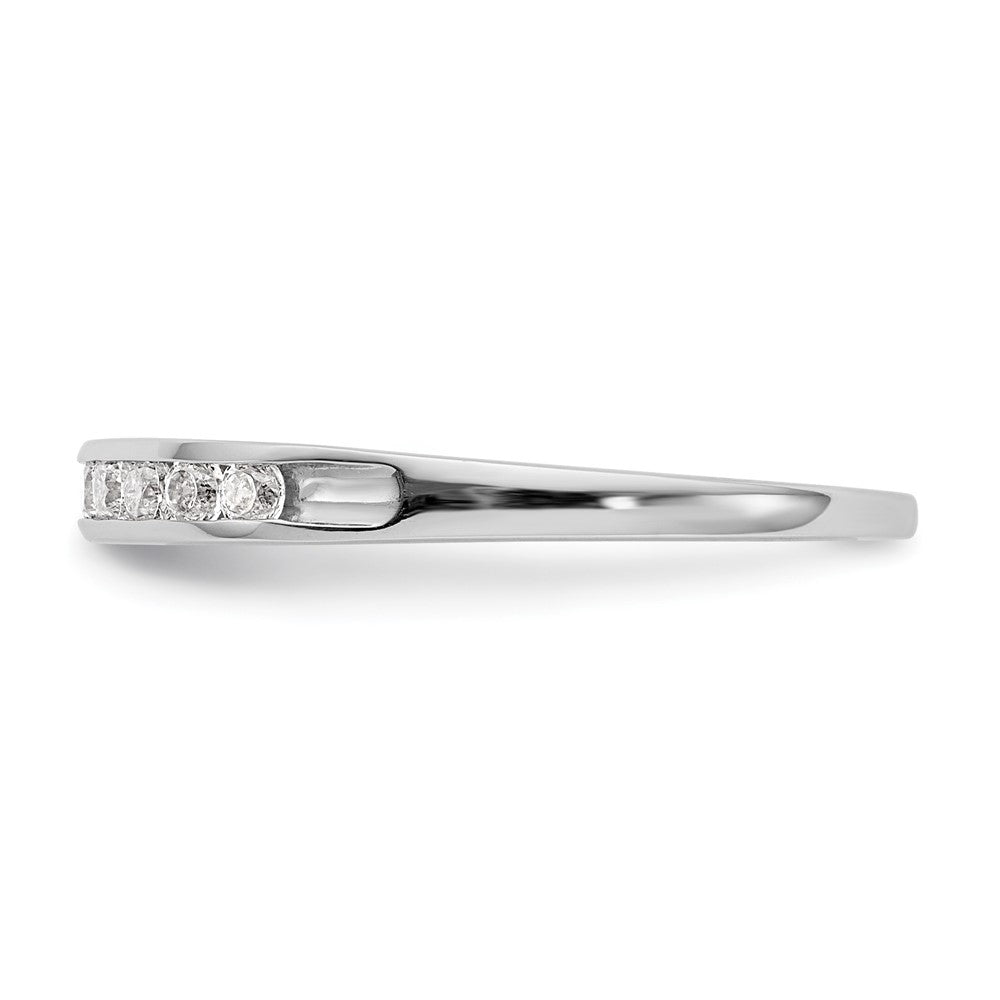14K White Gold 11-Stone 1/3 carat Complete Round Diamond Channel Band
