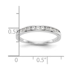 14K White Gold 11-Stone 1/3 carat Complete Round Diamond Channel Band