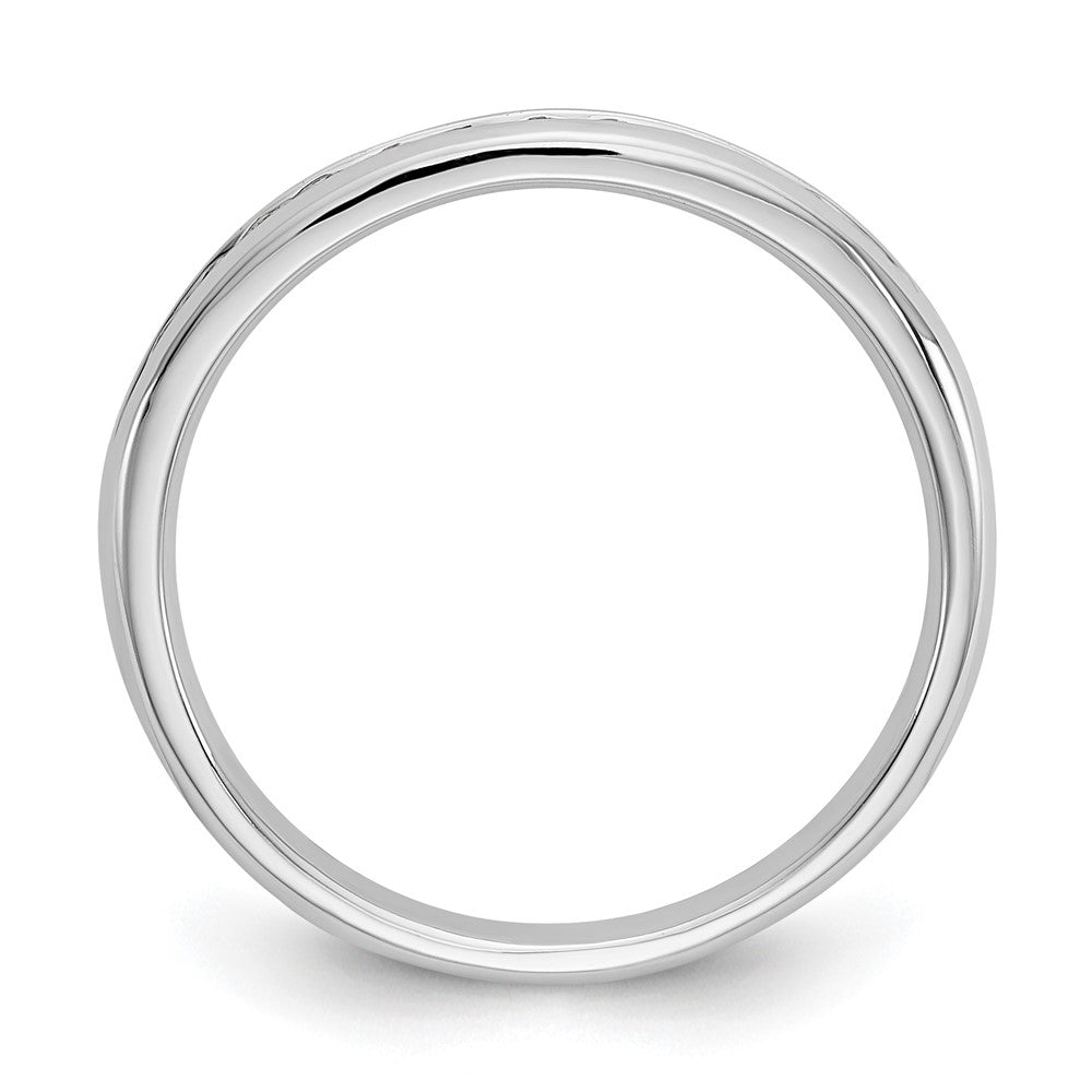 14K White Gold 11-Stone 1/6 carat Round Diamond Complete Channel Band