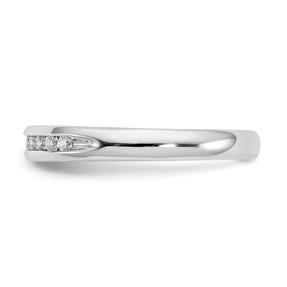 14K White Gold 11-Stone 1/6 carat Round Diamond Complete Channel Band