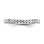 14K White Gold 11-Stone 1/6 carat Round Diamond Complete Channel Band