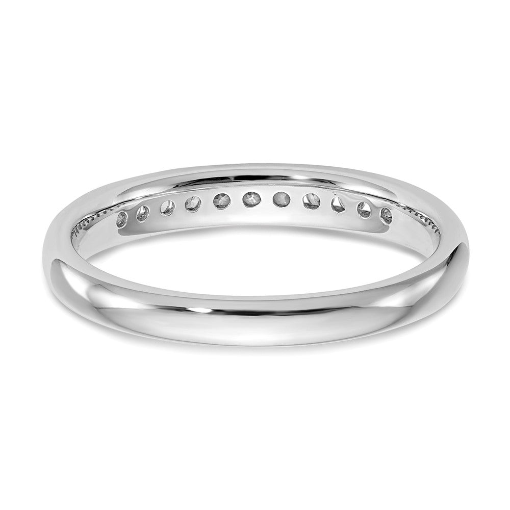 14K White Gold 11-Stone 1/6 carat Round Diamond Complete Channel Band