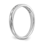 14K White Gold 11-Stone 1/6 carat Round Diamond Complete Channel Band