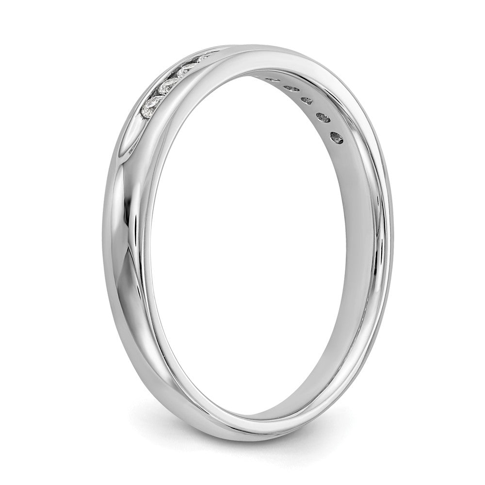 14K White Gold 11-Stone 1/6 carat Round Diamond Complete Channel Band