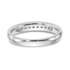 14K White Gold 11-Stone 1/5 carat Round Diamond Complete Channel Band
