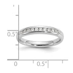14K White Gold 11-Stone 1/5 carat Round Diamond Complete Channel Band