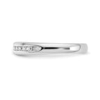14K White Gold 11-Stone 1/4 carat Round Diamond Complete Channel Band