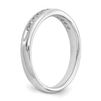 14K White Gold 11-Stone 1/4 carat Round Diamond Complete Channel Band