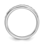 14K White Gold 11-Stone 3/8 carat Round Diamond Complete Channel Band