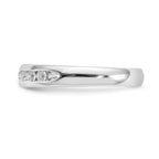 14K White Gold 11-Stone 3/8 carat Round Diamond Complete Channel Band