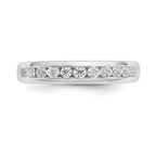 14K White Gold 11-Stone 3/8 carat Round Diamond Complete Channel Band