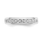 14K White Gold 11-Stone 1/2 carat Round Diamond Complete Channel Band