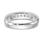 14K White Gold 11-Stone 1/2 carat Round Diamond Complete Channel Band